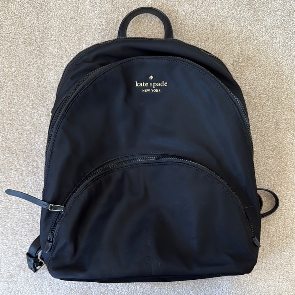 Kate Spade Black Classic Backpack with Adjustable Straps